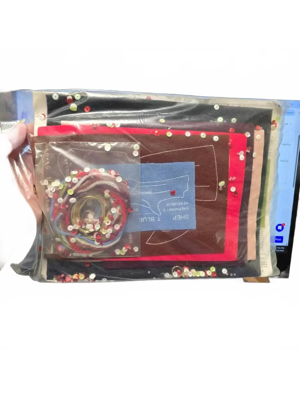Vtg Looney Embroidered Nativity Picture Kit 4F17 - FNP-S Shepards 16 X 20 sealed